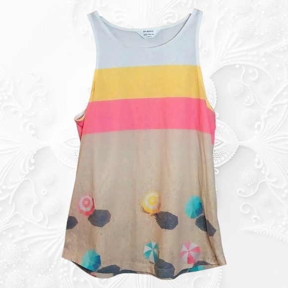 Splendid X Gray Malin Beach Scene Tank Top Size Small - Picture 3 of 5